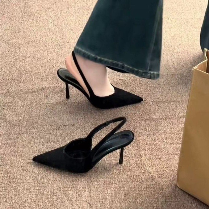 Leopard Print Heels - Franse spitse pumps met luipaardprint, Baotou
