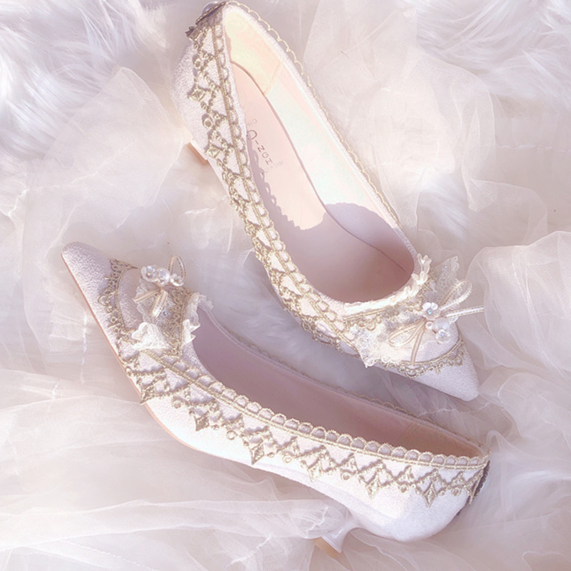 Court Heel Pointed - Lolita Hof Stijl Hoge Hak Wees
