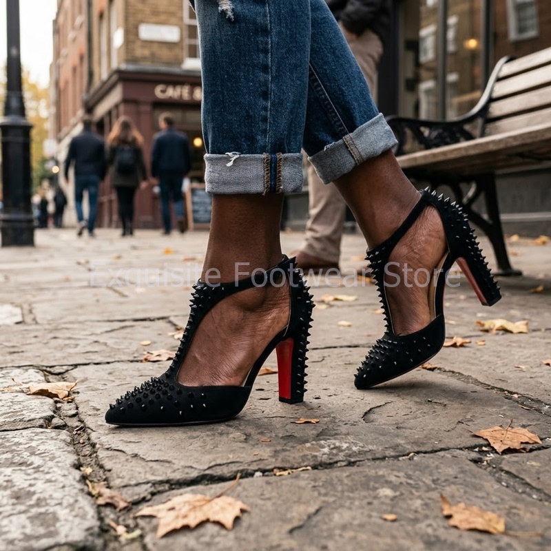 Court Heel Pointed - Zwarte suède spijkerhakken dames spitse teen