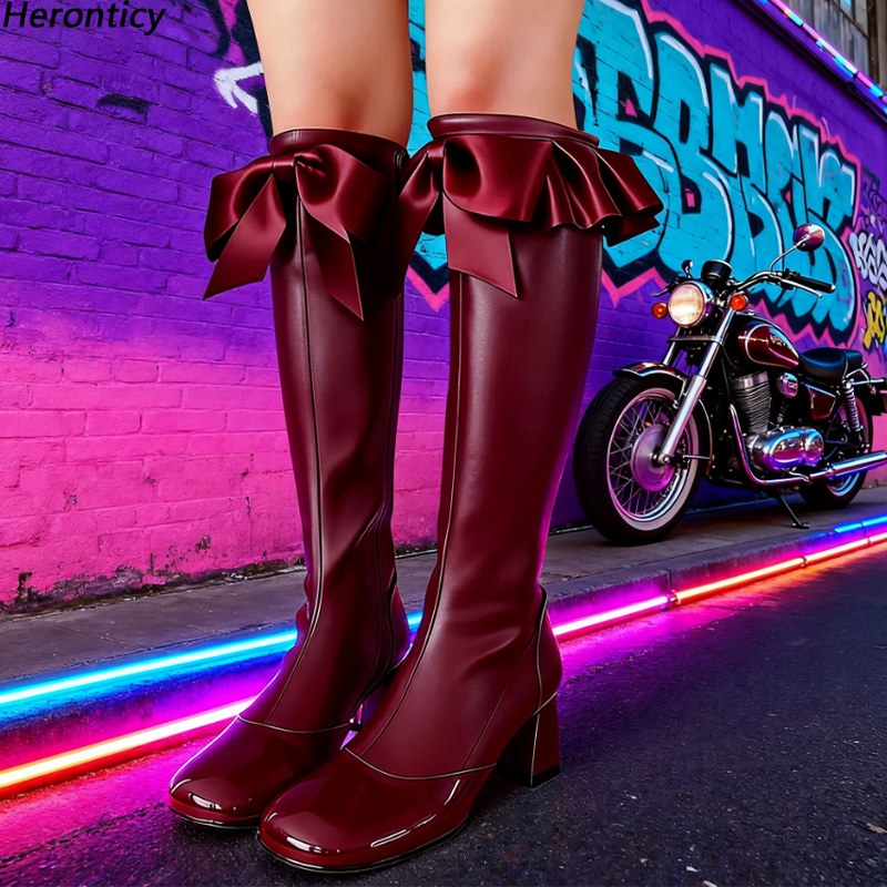 Zip Up Boots Short - Heronticy handgemaakte zwarte handgemaakte kniehoge leren
