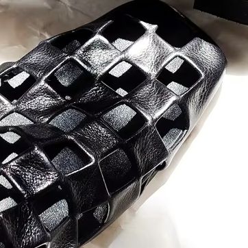 Women'S Shoes Loafers Black - Dames zwarte platte sandalen met vierkante
