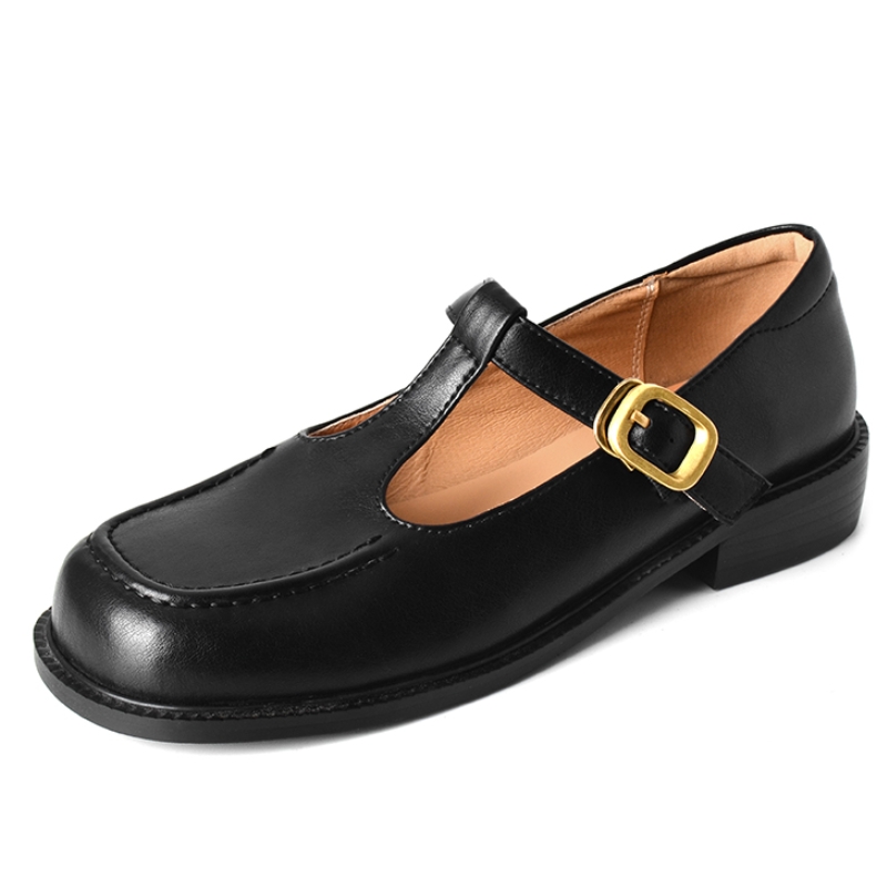 Women'S Shoes Loafers Black - Casual Dames Flats Schoenen Echt Leer