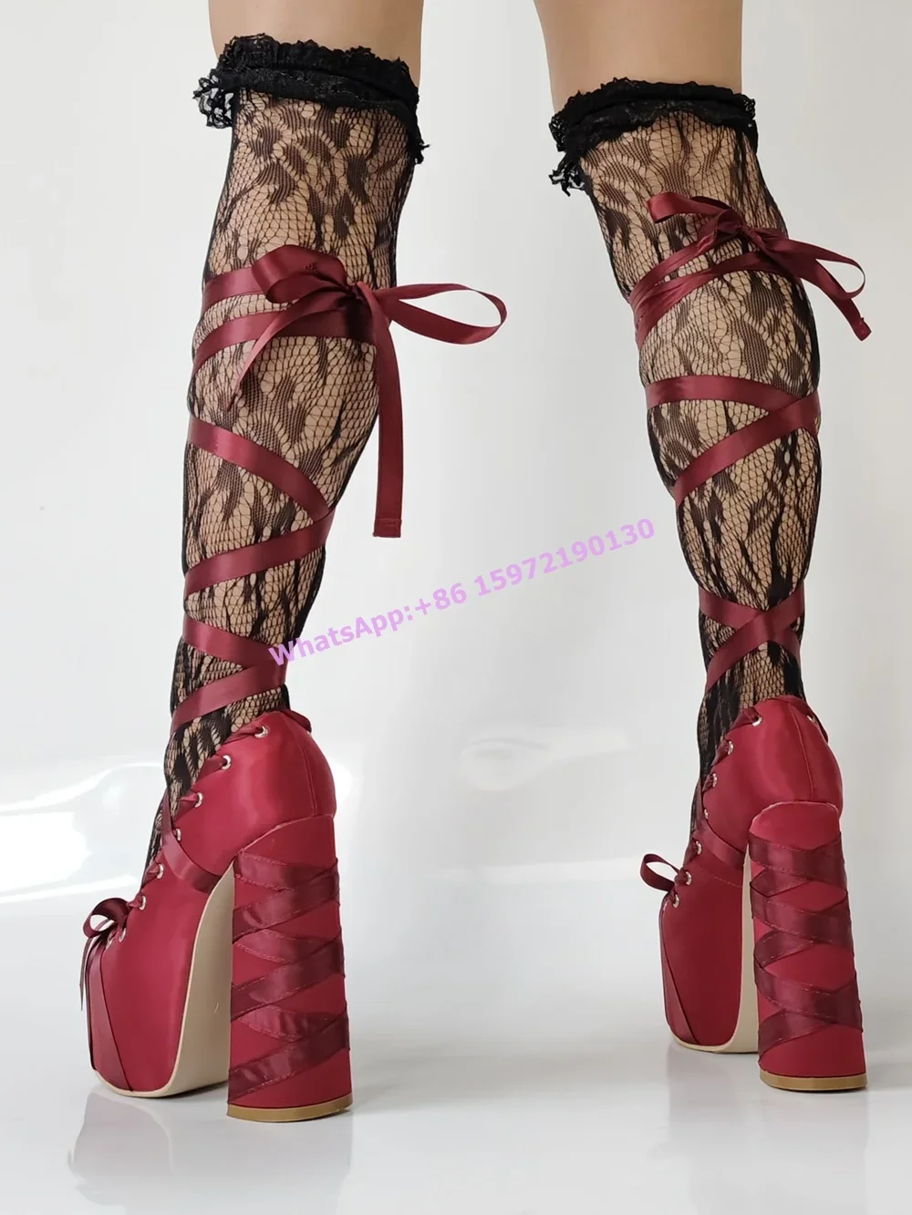 Rood Satijnen Lint Platform Pu - Ribbon Tie Heel recensie en prijs
