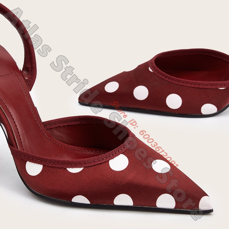 Satijnwitte polkadot slingback - Ribbon Tie Heel recensie en prijs