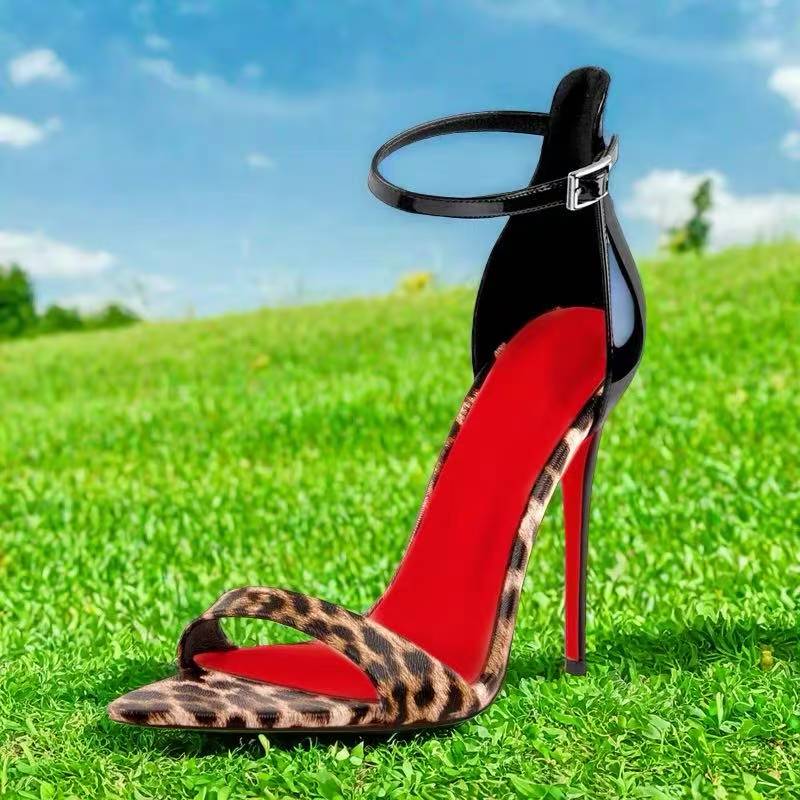 Op maat gemaakte dameshoge hak - Leopard Print Heels recensie en prijs