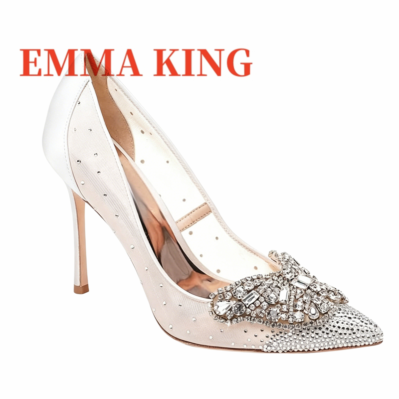 Mesh-versierde pumps, damespum - Court Heel Pointed recensie en prijs