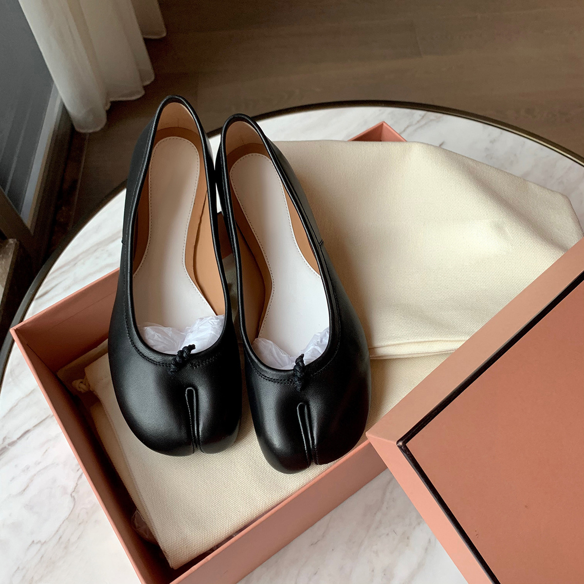 Zwarte Ballet Flats Split Toe  - Women'S Shoes Loafers Black recensie en prijs