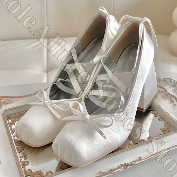 Dames Ballerina's Y2K Satijnen - Ribbon Tie Heel recensie en prijs