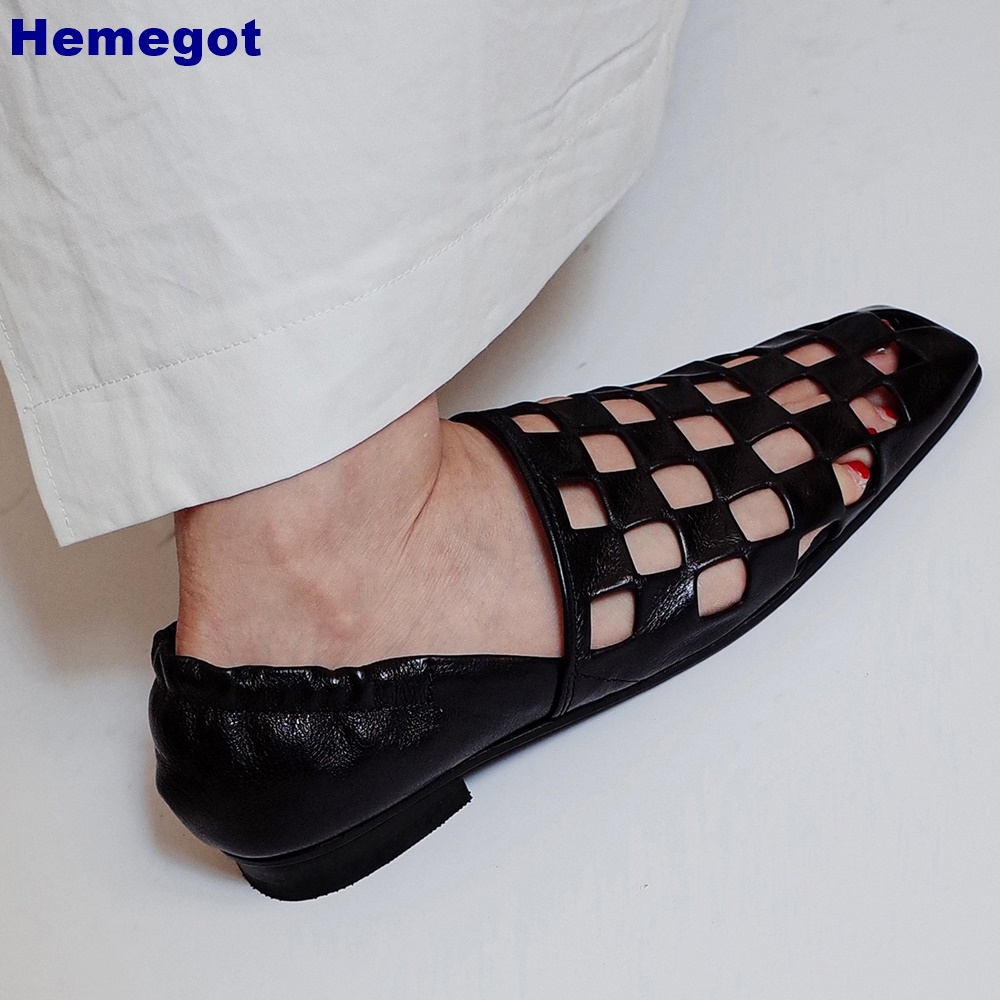 Dames zwarte platte sandalen m - Women'S Shoes Loafers Black recensie en prijs
