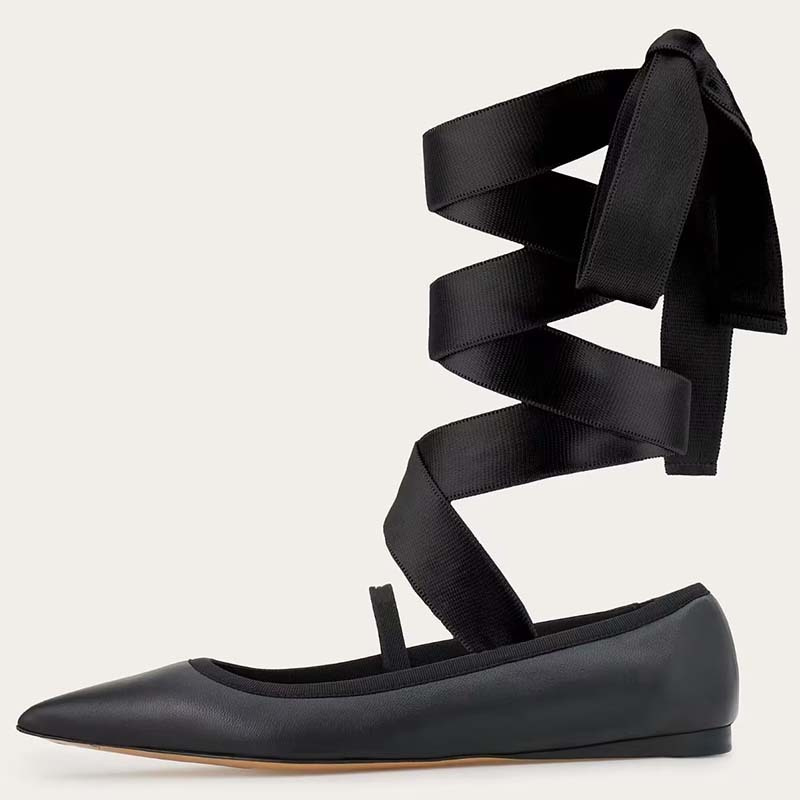 Vrouwen Ballet Platte Schoenen - Ribbon Tie Heel recensie en prijs