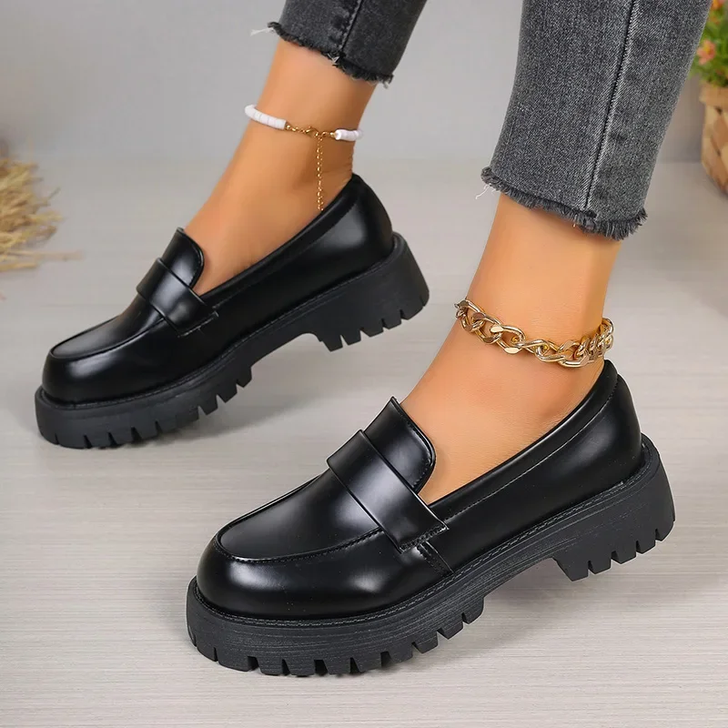 Plus Size 35-43 Zwart Pu Leder - Women'S Shoes Loafers Black recensie en prijs