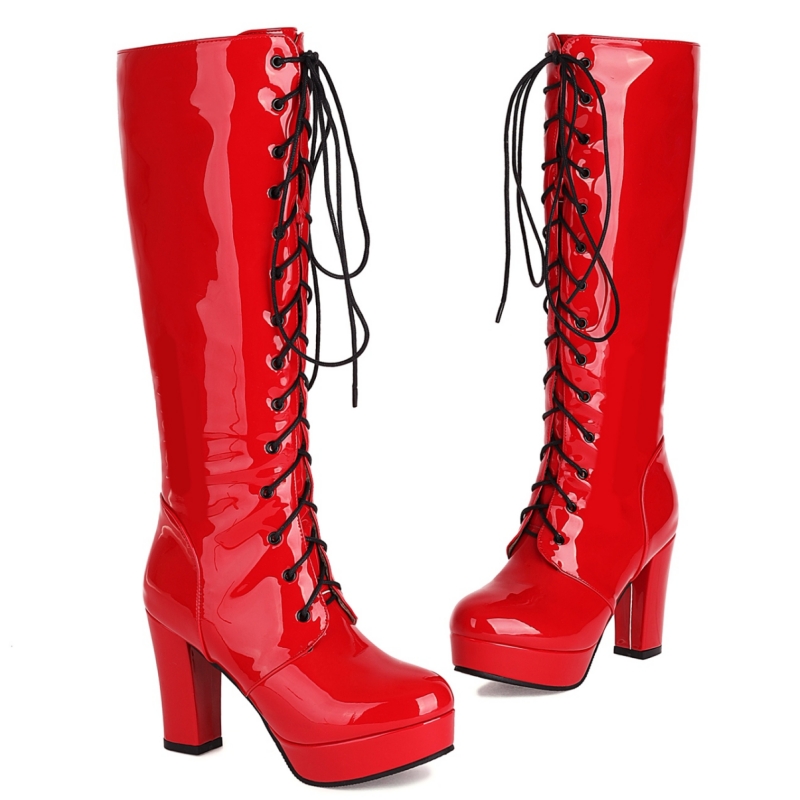 Hoge Hakken Platform Knie Hoge - Zip Up Boots Short recensie en prijs