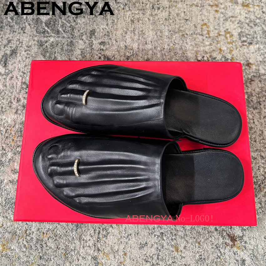 Zwarte echt lederen wrap-toe l - Women'S Shoes Loafers Black recensie en prijs