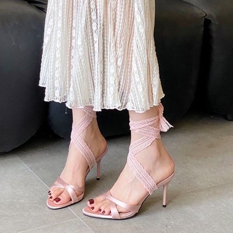 Elegante dames hoge hakken san - Ribbon Tie Heel recensie en prijs
