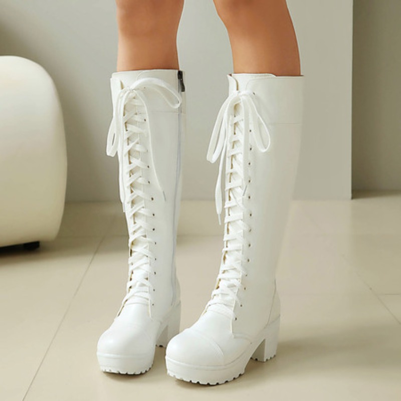 Dames kniehoge gevechtslaarzen - Zip Up Boots Short recensie en prijs